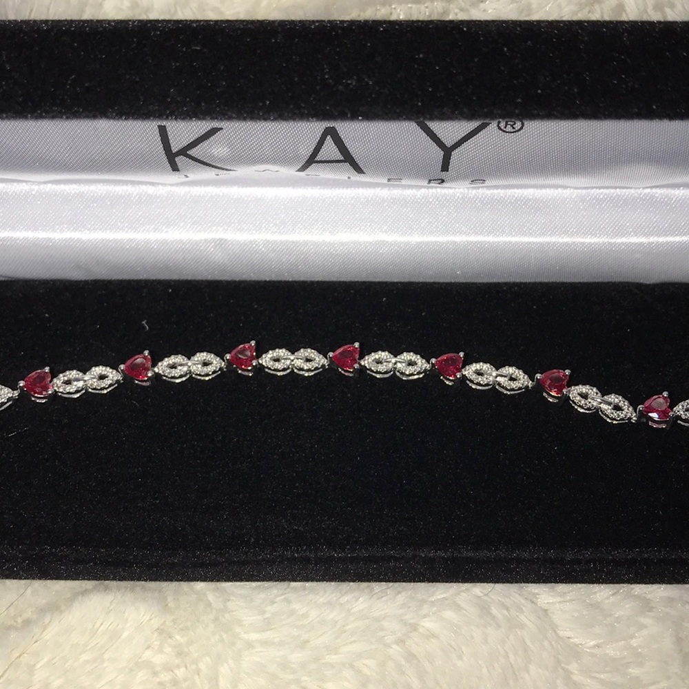 Never Worn- Kay- diamond and Ruby Bracelet